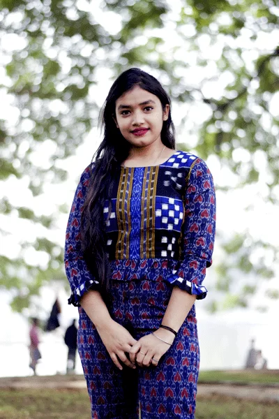 Blue Red Hearts Crop Top With Palazzo Sambalpuri in new