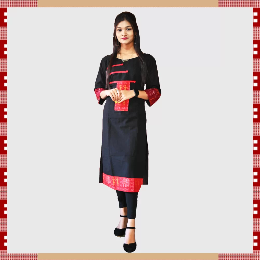 101061 Sambalpuri Handloom Cotton Kurti