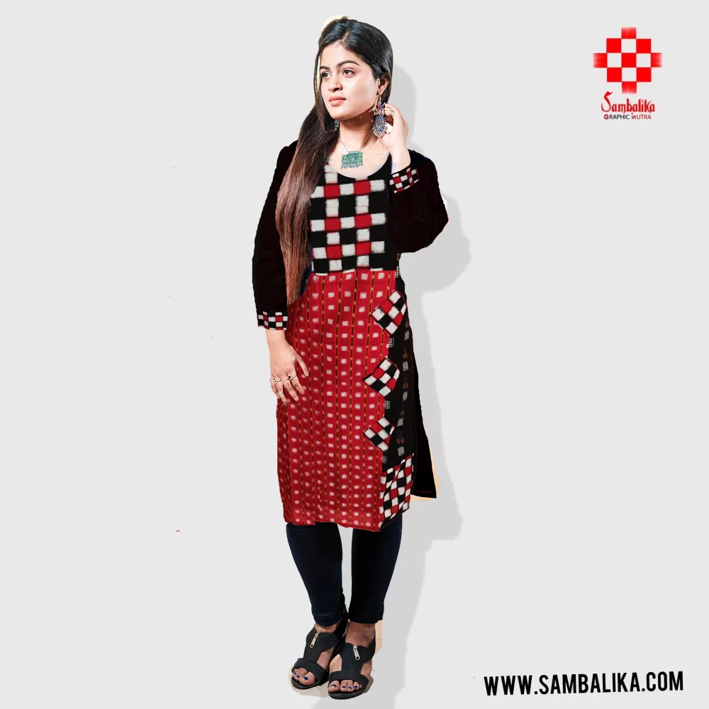 101028 Sambalpuri Handloom Long Kurti