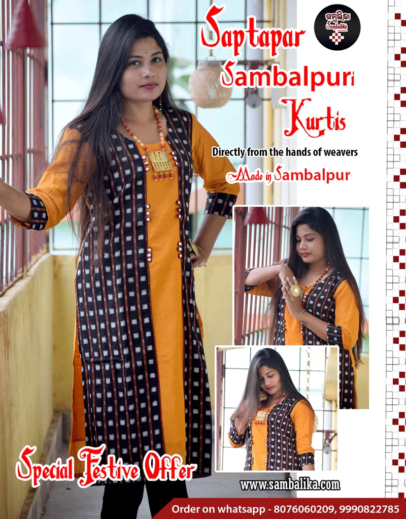 price - 1890/- Pure sambalpuri kurti with inner linen🪡 This product  includes Only kurti not bottom Size Chart ⏬ S - 36 M - 38 L - 40 XL… |  Instagram