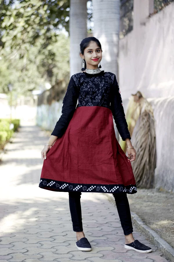 Buy Earthy Touch Cotton Knit Flutter Sleeves Printed Frock Red for Girls  23Years Online in India Shop at FirstCrycom  11790311