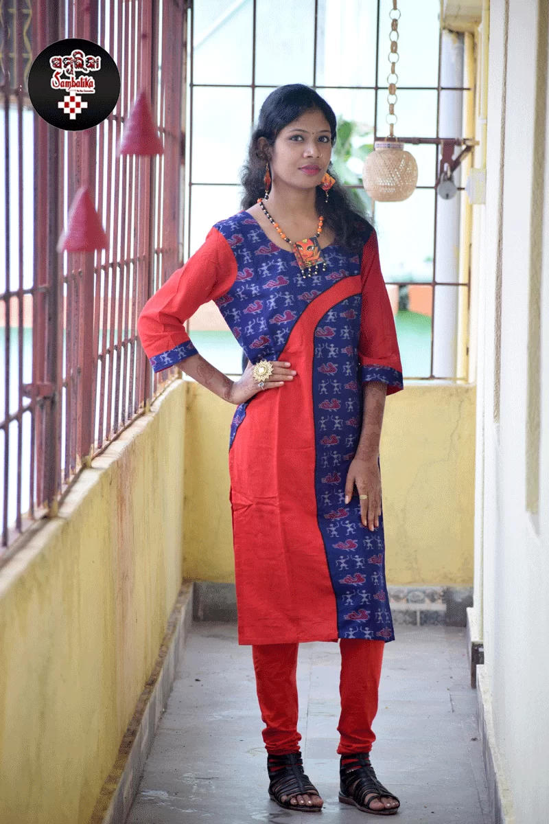 101042 Sambalpuri Handloom Cotton Stiching Kurti - 34 Chest at Rs 800 |  Handloom Cotton Kurti | ID: 2851670998548