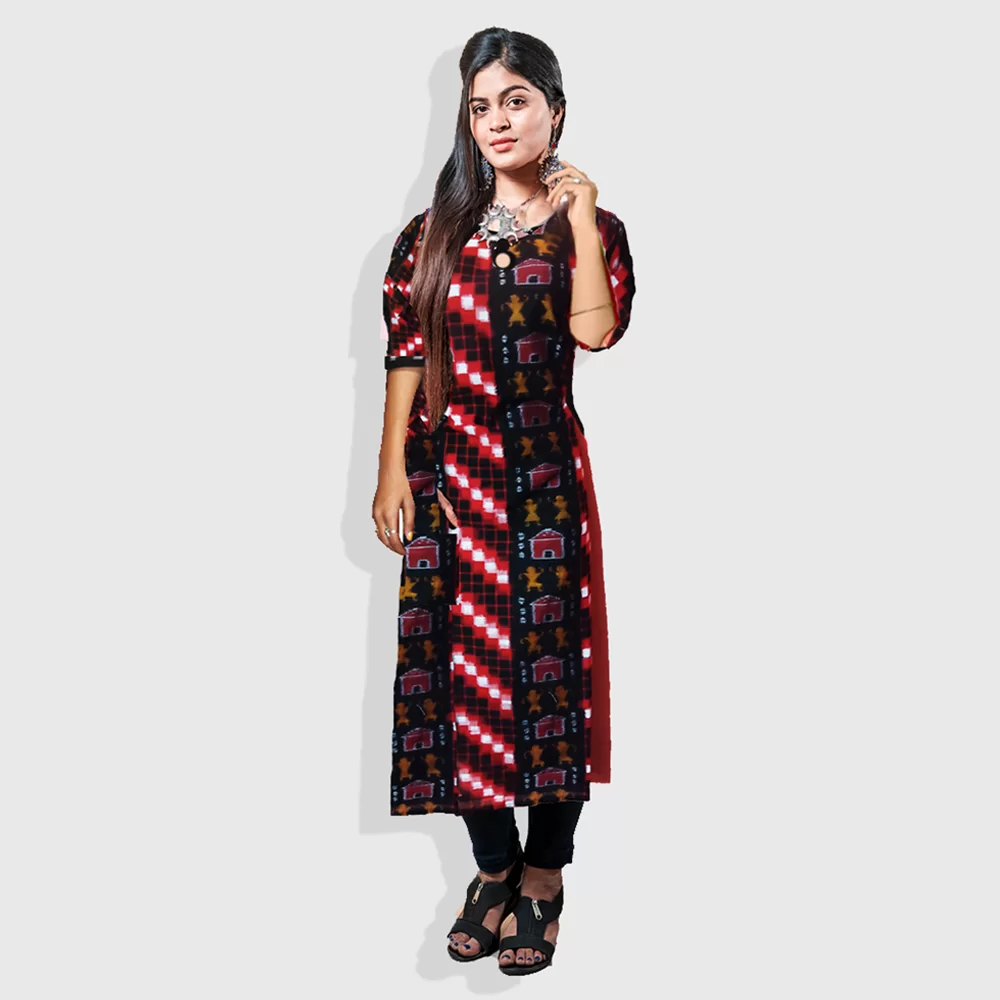 Embroidery Saptapar Anarkali Gown : Sambalpuri in new Dimension unique arts  & crafts